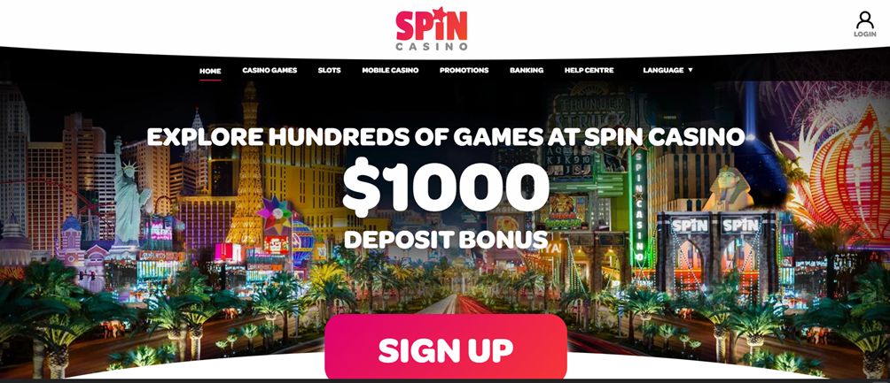 Spin casino screen